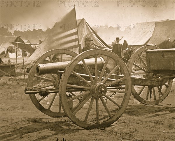 Hanover Court House, Virginia (vicinity). 12-pdr. Howitzer captured by 17th New York & 12th Maine Regiments. (Butterfield's Brigade) 1862