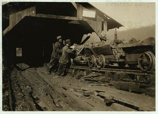 Harley Bruce, a young coupling-boy at tipple of Indian Mountain Line of Proctor Coal Co.  1908