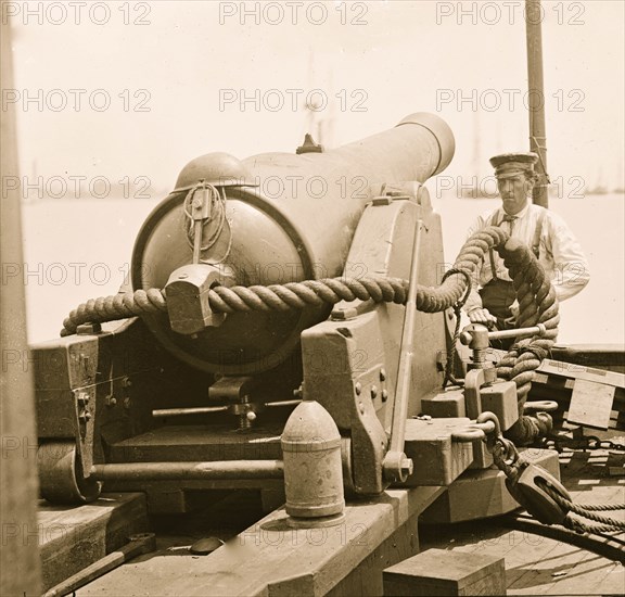 100 pounder. gun on Confederate gunboat TEASER captured by U.S.S. MARATANZA 1863