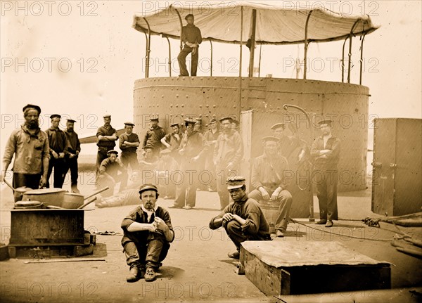 James River, Virginia. 100 pounder. gun on Confederate gunboat TEASER captured on July 4, 1862 by U.S.S. MARATANZA 1864