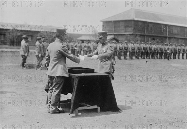 Japanese Aviator Receives his Diploma