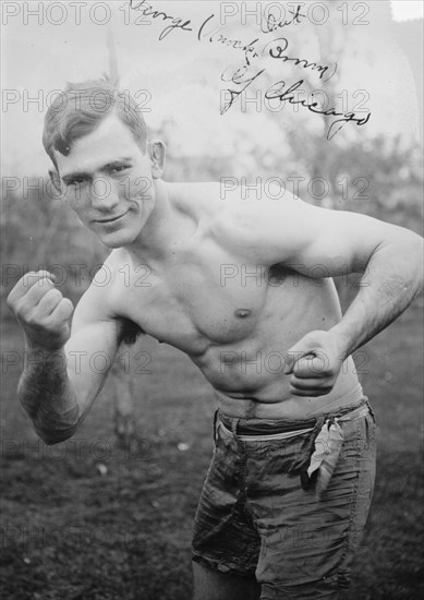 Knockout Brown "kid Brown" and sparring partner 1910