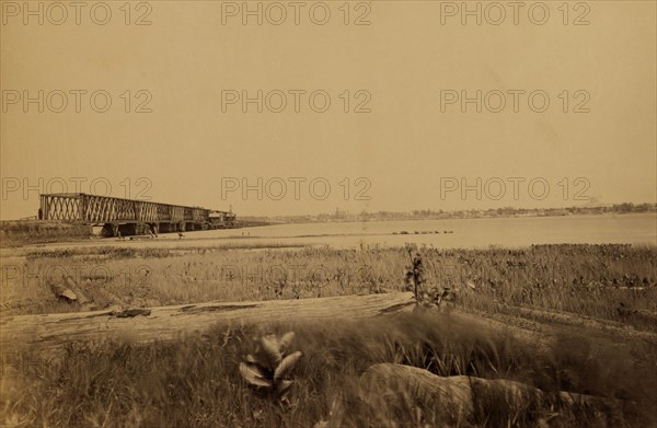 Long Bridge and Washington, from Maryland [i.e., Virginia] shore, June 1863 1863