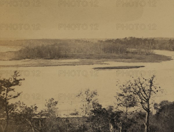 Looking up Appomattox River, from Point of Rocks, December 1864 1863