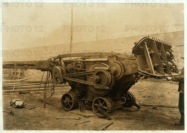 Machine used in Gary W. Va. mine that digs the coal and loads it on the car.  1908