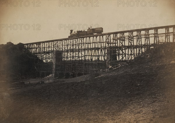 Military railroad bridge across Potomac Creek, on the Fredericksburg Railroad 1863