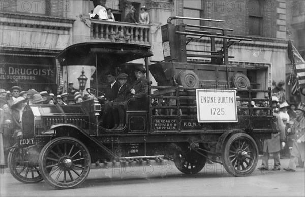 New York Fire Department sports History on a Float