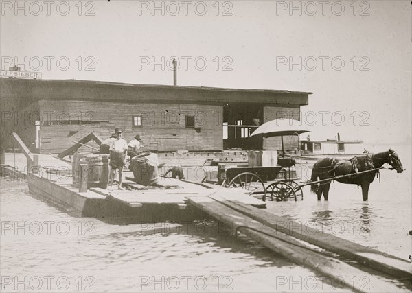 On the levee, St. Louis, during flood 1915