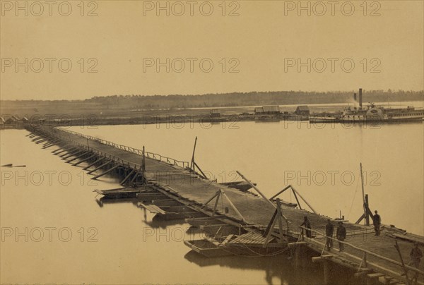 Bridge built by Engineer Corps, James River 1863