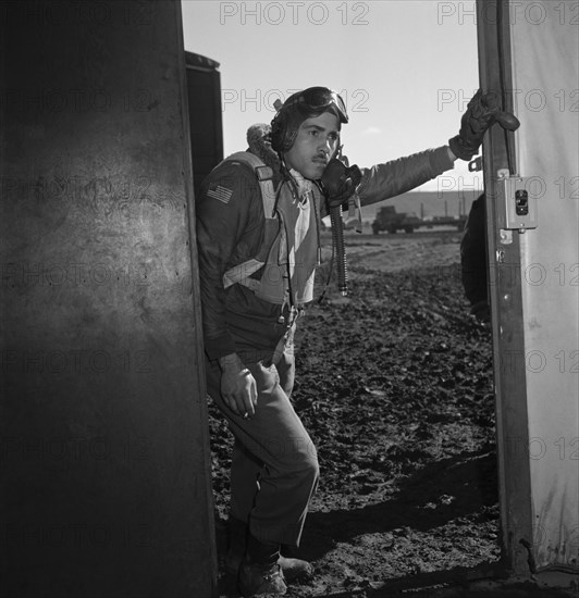 Portrait of Tuskegee airman Edward M. Thomas 1945