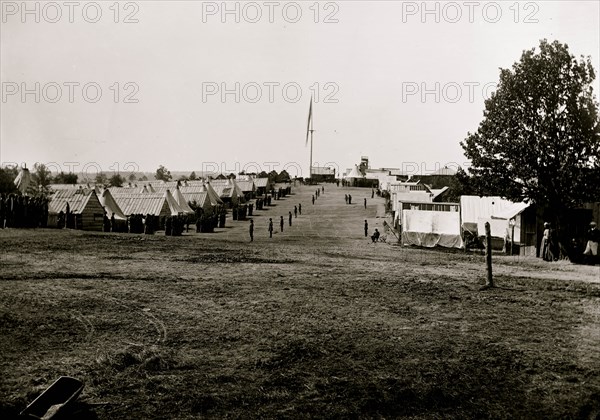 Prospect Hill, Va. General view of 13th New York Cavalry camp 1865