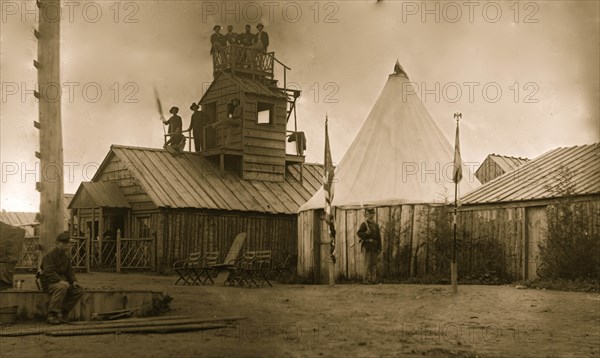 Prospect Hill, Virginia. Signal station at camp of 13th New York Cavalry 1864