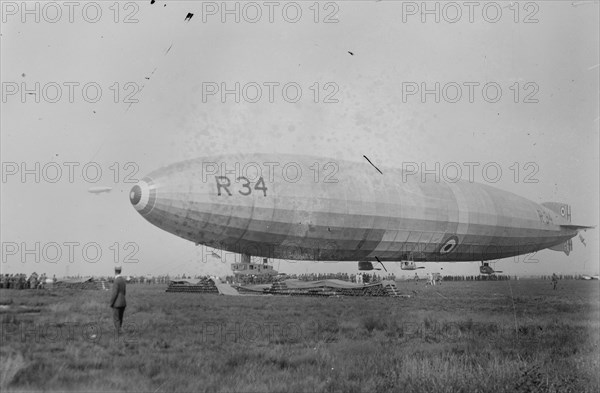 R-34 being moored