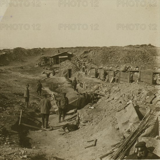 Russians in Port Arthur a few days before the surrender - along the old Chinese wall 1905