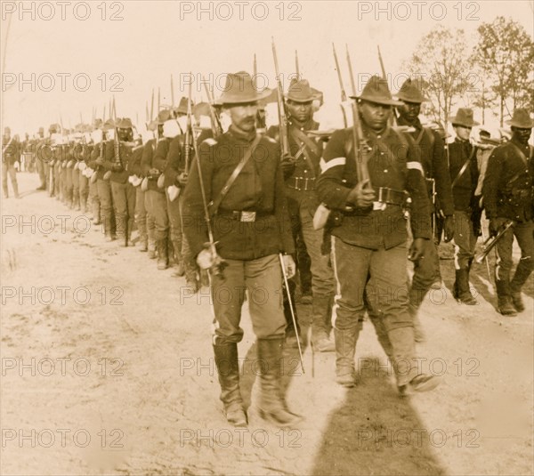 Tramp, tramp, tramp for Cuba - 24th U.S. Infantry 1898