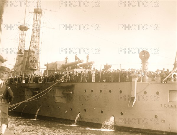 Spectators on TEXAS at MAINE exercises