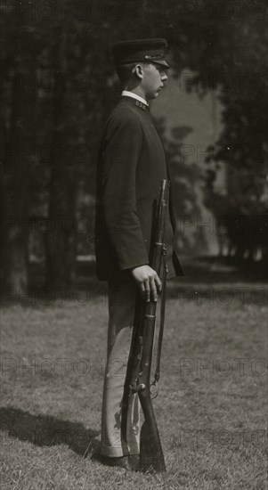 Technical High School Cadet drilling. Location: Fall River, Massachusetts  1916