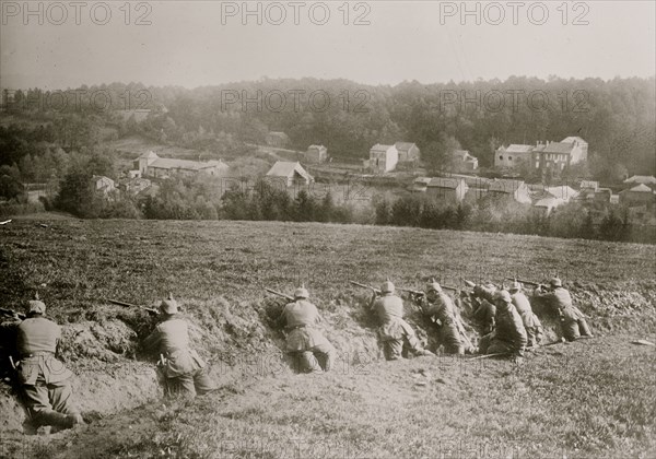 Germans. in trenches in Argonne Forest