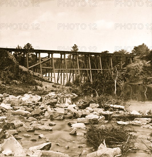 Trestle bridge on south side of railroad, near Petersburg, Virginia, April 1865 1865