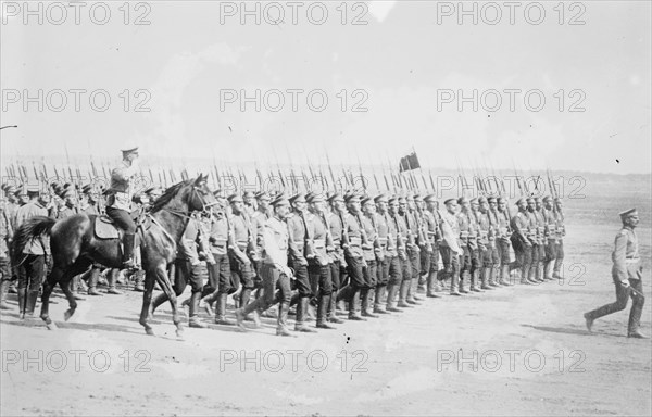 Tsarist Infantry Passes in Review 1905