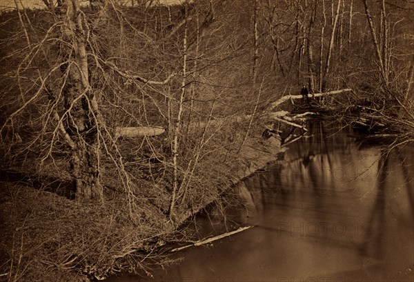 View on Pope's Head, near burnt bridge, Orange & Alexandria Railroad 1863