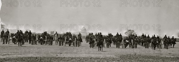 Washington, District of Columbia. 17th New York Independent Battery Light Artillery on review 1863