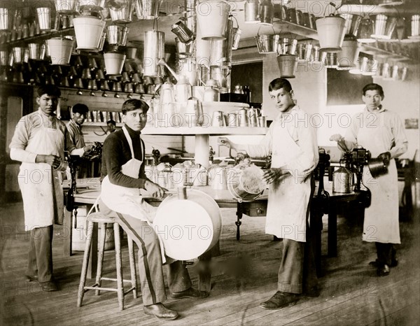 Carlisle Indian School Metalworking Class 1904