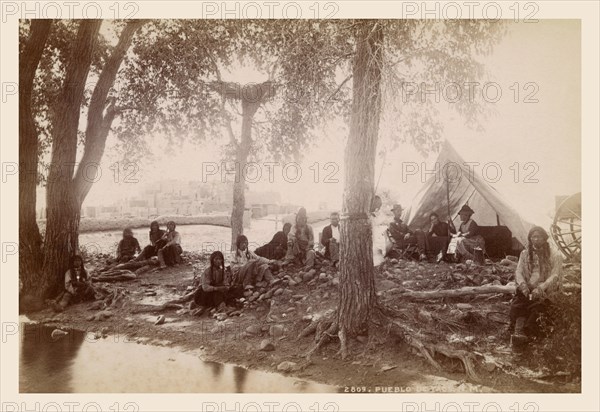 Pueblo Indians at Taos,  New Mexico