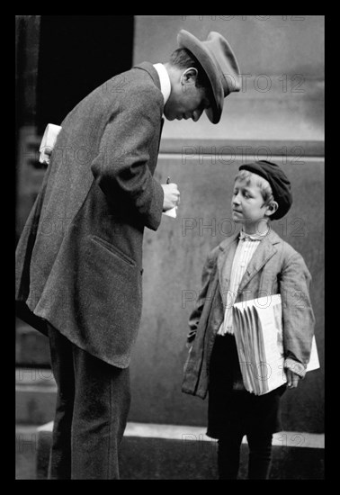 Michael McNelis, Newsboy, Age 8 1910