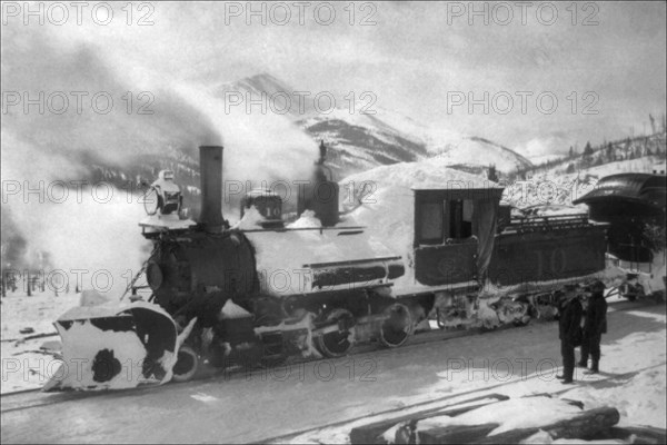 S.S.F. Railroads - Snow Removal 1900