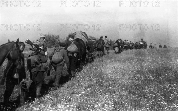 World war 2, a partisan detachment on the march, october 1943.