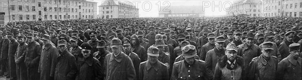 World war 2, german pows in berlin, germany, 1945.