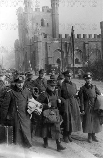 German war prisoners in the streets of koenigsberg april 1945.