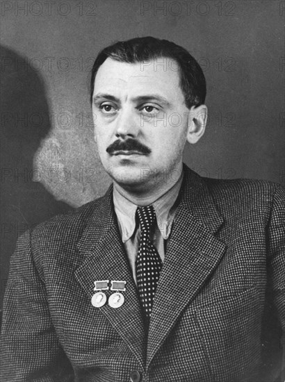 Sergei mikhalkov, soviet poet and playwright, co-author with stalin of the soviet national anthem, photo: 1946.