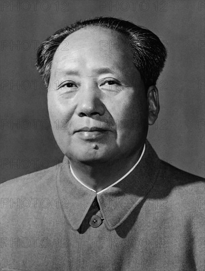 Chairman mao zedong of china, a portrait from the late 1950s.