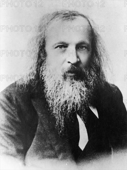 Dimitri ivanovich mendeleev, 1834 - 1907, famous russian chemist.