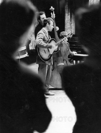 A student jazz band of moscow university performing, 1960s.