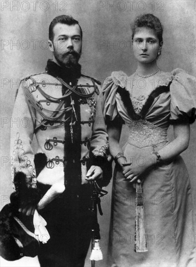 The royal couple of russia, tsar nicholas ll and tsarina alexandra fyodorovna.