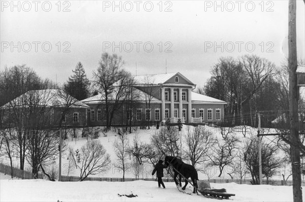 Russian composer modest mussorgsky (1835-1881), the mussorgsky memorial in naumovo, pskov region, a former residence of the composer's mother, march 1989.