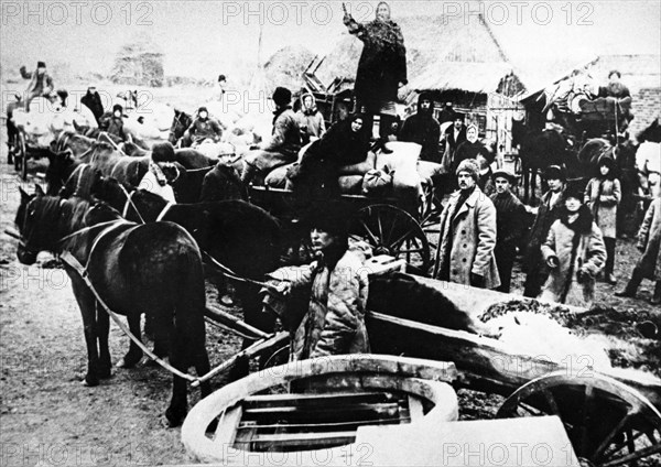 The property of a dispossessed kulak is sold at an auction in in the donetsk region, ukraine, 1930s, (1932-33).