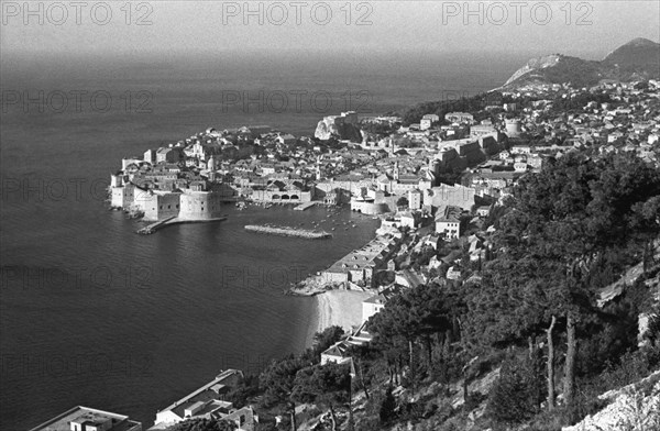 View of dubrovnik, croatia, yugoslavia, 1961.