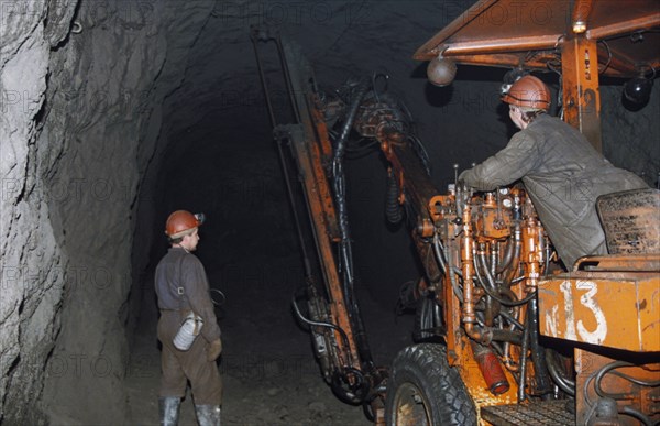 Mining for copper and sulphur in sibal, bashkiria, russia, 1990s.