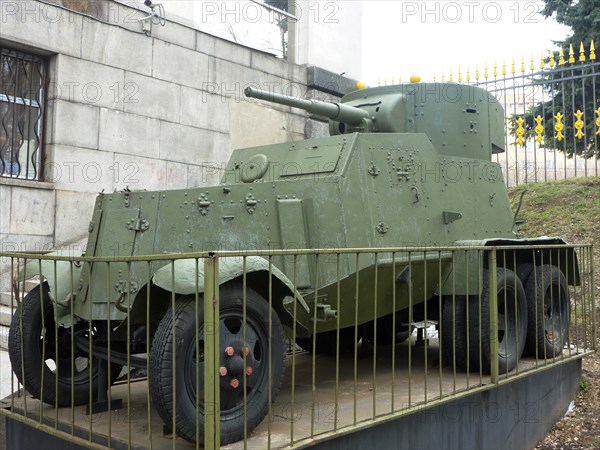 Military hardware on display in the outdoor potion of the central museum of armed forces, moscow, russia, april 2011.