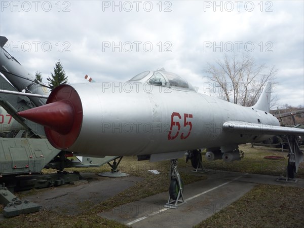 Military hardware on display in the outdoor potion of the central museum of armed forces, moscow, russia, april 2011.