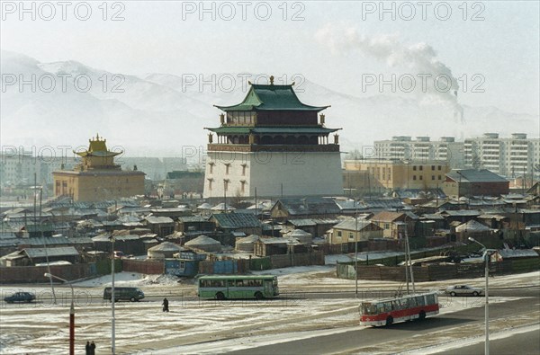 Buddhist monastery in ulaanbaatar, mongolia, november 1, 1996.