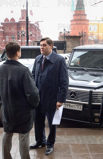 Moscow, russia, november 21, 2006, severstal board chairman alexey mordashov is pictured after a meeting with american chamber of commerce in russia representatives and journalists at the national hotel, moscow.