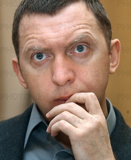 Moscow, russia, november 24, 2006, chairman of the board of rusal oleg deripaska attends the session of the russia's council for the implementation of priority national projects and demographic policy chaired by russian first deputy prime minister dmitri medvedev.