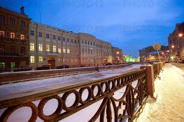 The pushkin memorial museum, located at 12 moika embankment in st,petersburg, russia, the apartment was alexander pushkin's last dwelling where he died after the duel in 1837.