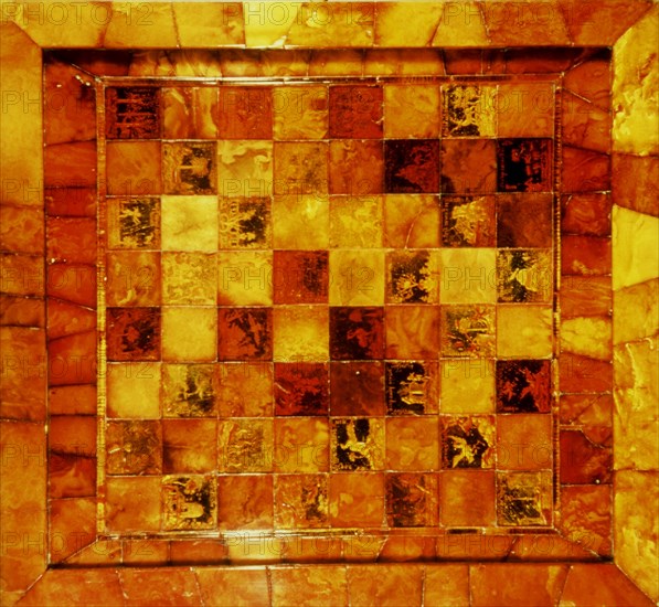 Amber room, catherine palace, st, petersburg region, an amber chess board, 2/86.