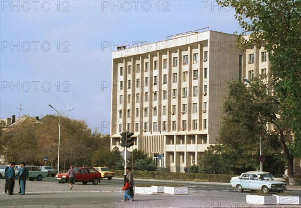 The house of press in elista, the chess city, kalmykia, russia.